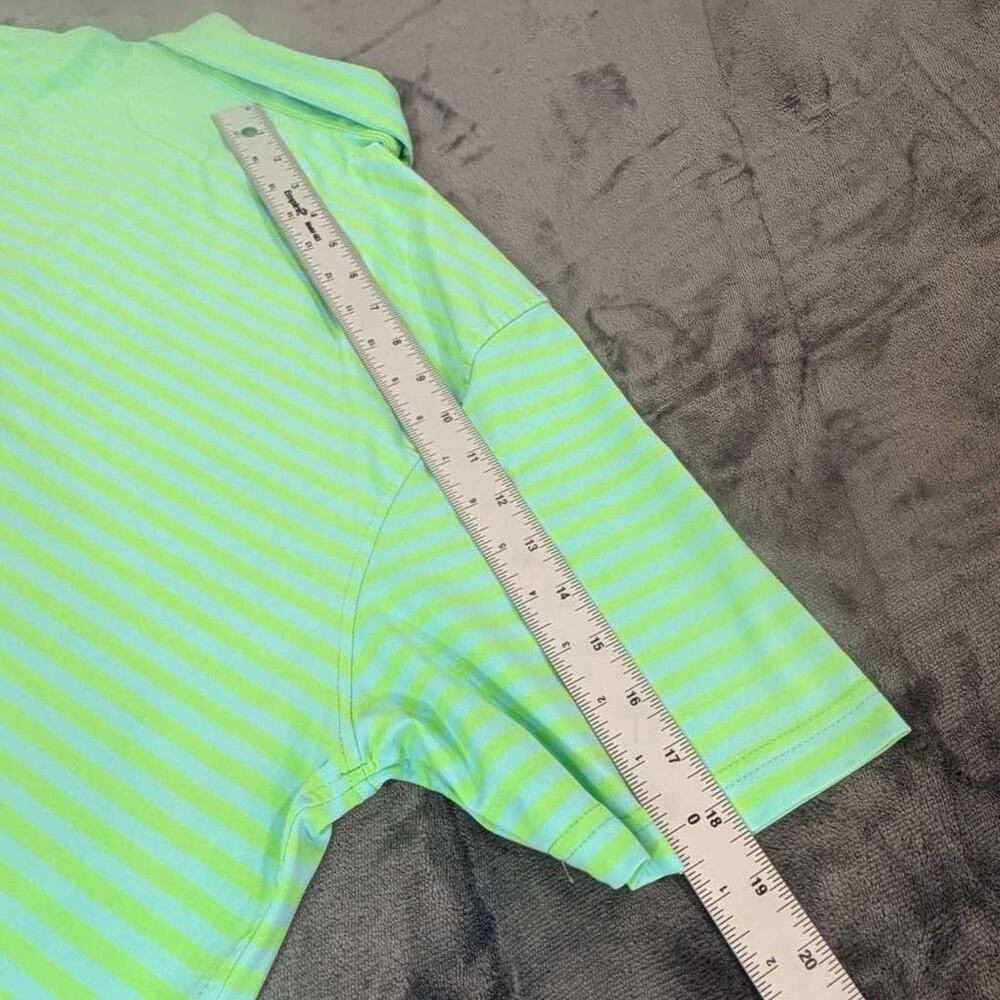 Chaps Golf Stay-Dry Polo Shirt Men Sz XL Green Striped Stretch Performance - Picture 9 of 16